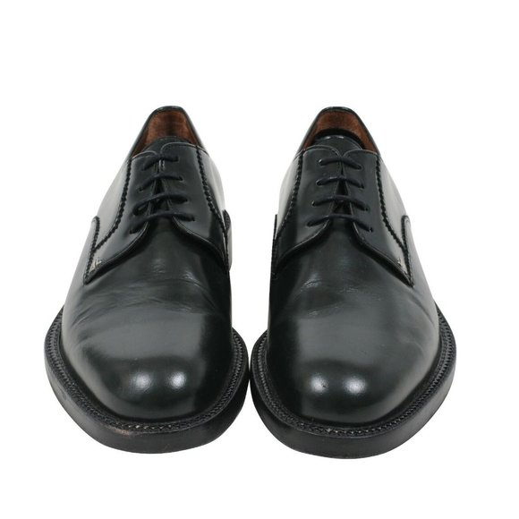 Lanvin Men's EU43 US10 Emerald Green Leather Wing Tipped Derby's Oxfords Creps - Picture 2 of 8